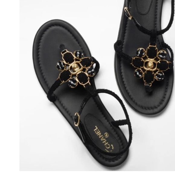Chanel Thong Sandals sz38 NEW - Picture 3 of 11